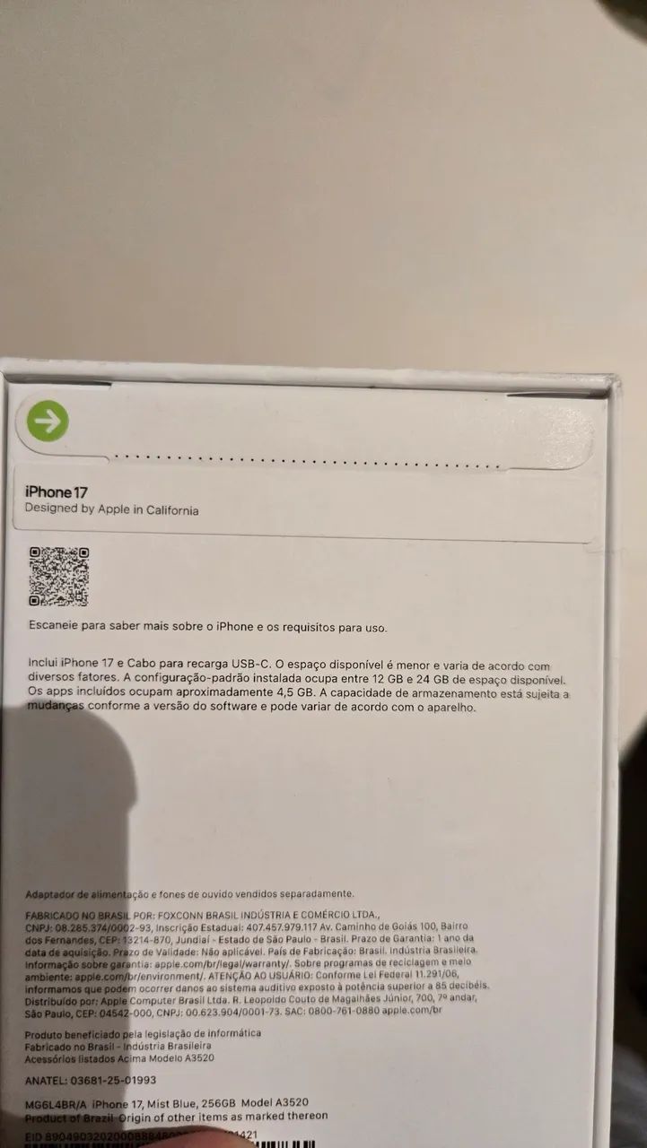 Iphone 17 256 gigas novo caixa lacrada - Foto 2