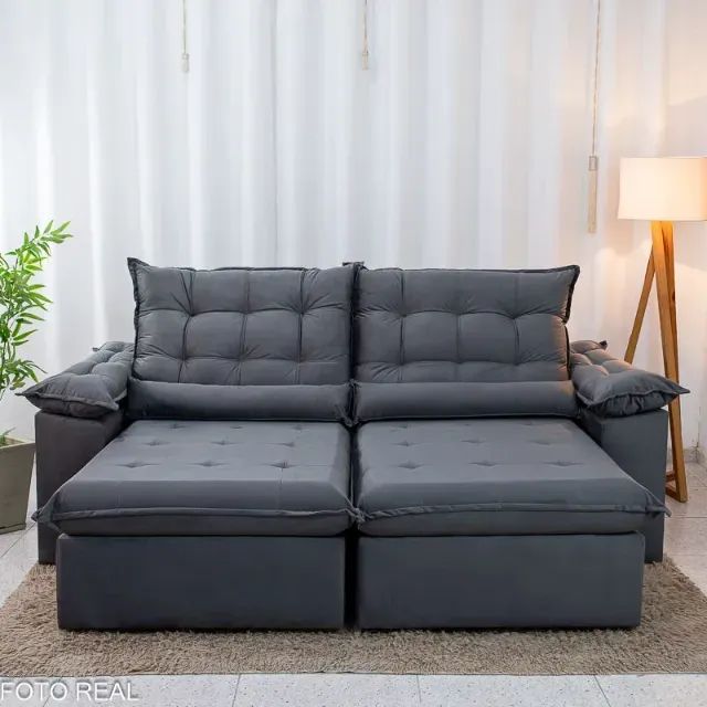 Sofá Retrátil e Reclinável  Emanuelly 2.30m  Pronta Entrega! - Foto 4
