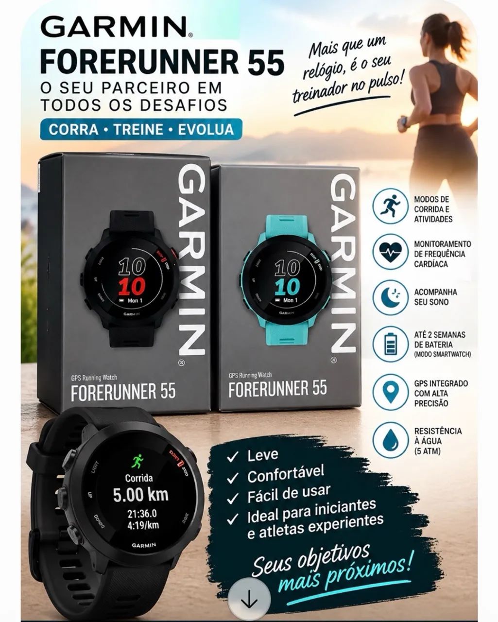 Relógio Garmin forerunner 55