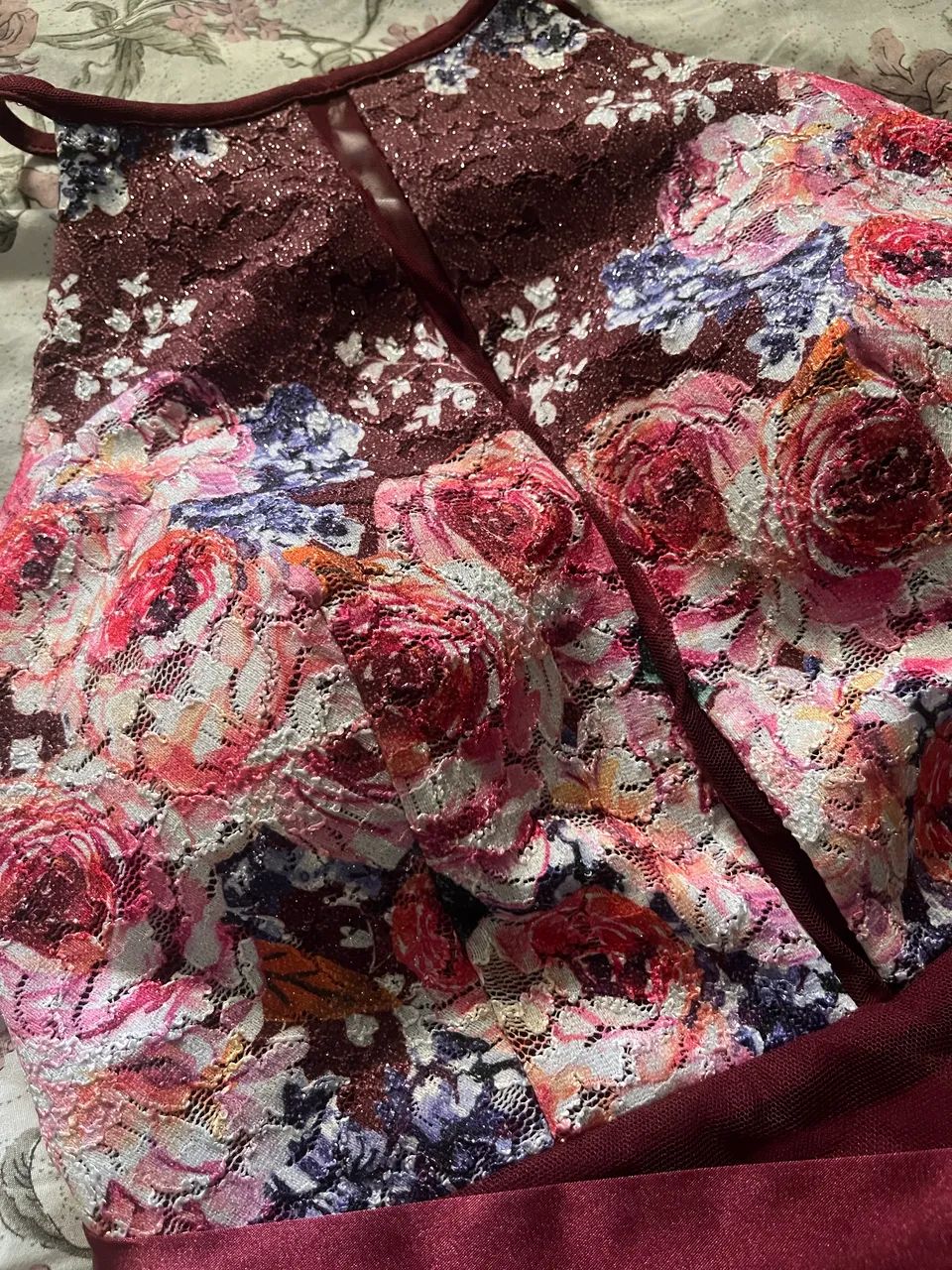Vestido de festa marsala bordo  - Foto 4