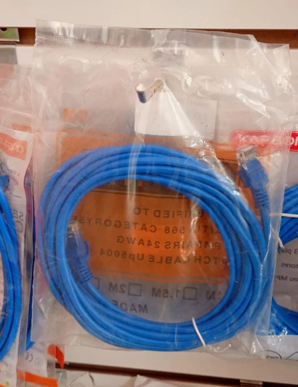 Cabo De Rede Internet Montado Crimpado RJ45 5 Metros - Novo