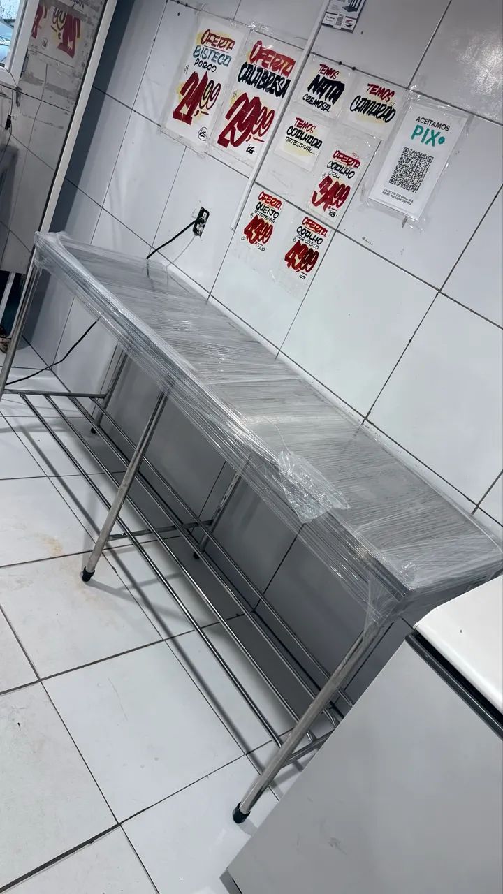 Mesa grande de inox 1.90x70 - Foto 2