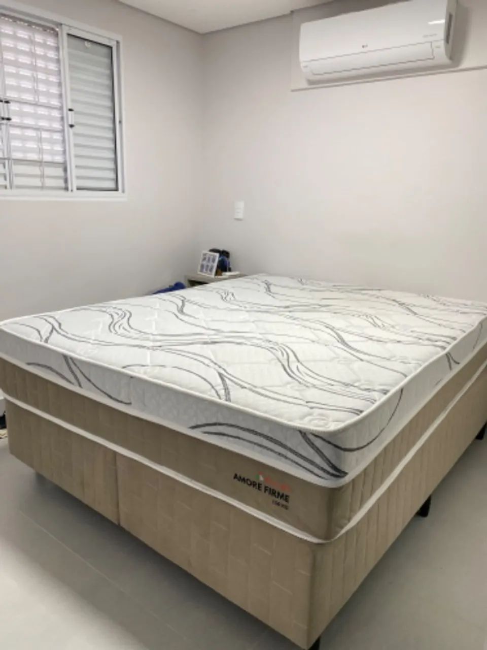CAMA BOX QUEEN - BASE + COLCHÃO 