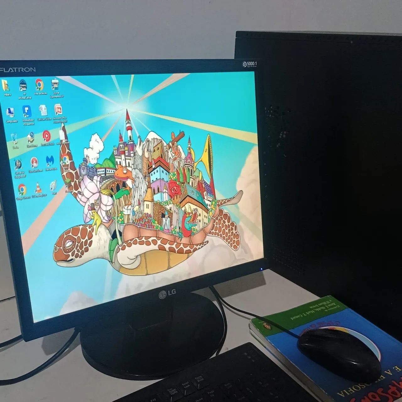 PC Completo com Monitor + Teclado + Mouse - Funcionando - Foto 3