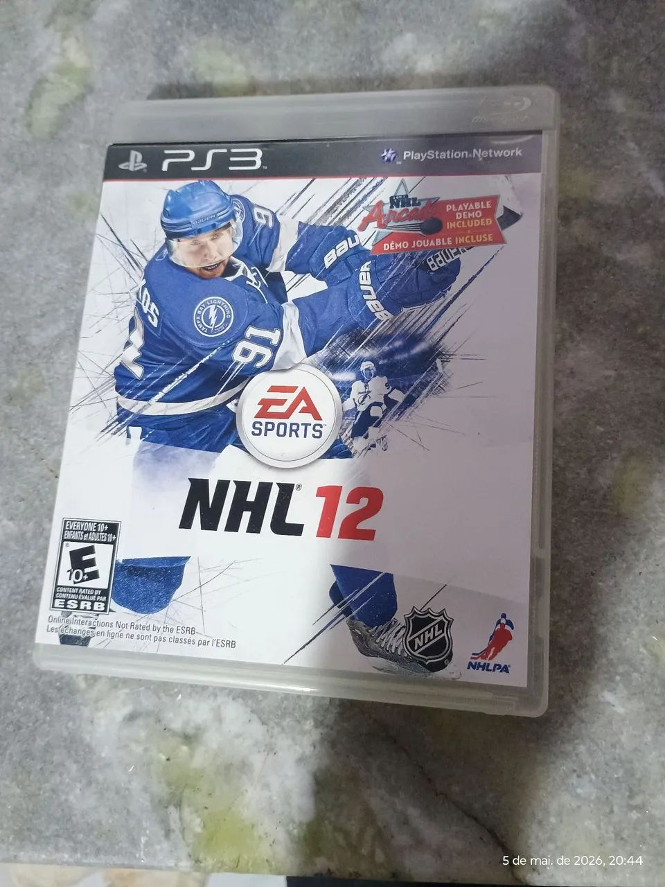 NHL 12 PS3, capa e cd