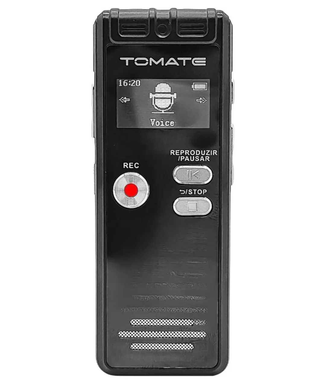 Gravador De Voz Profissional Portátil Digital Tomate 8gb Preto MT