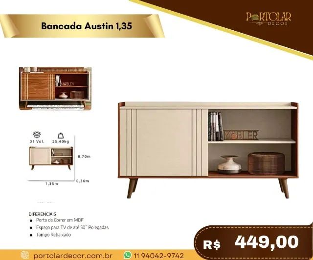 Bancada Austin a pronta entrega 