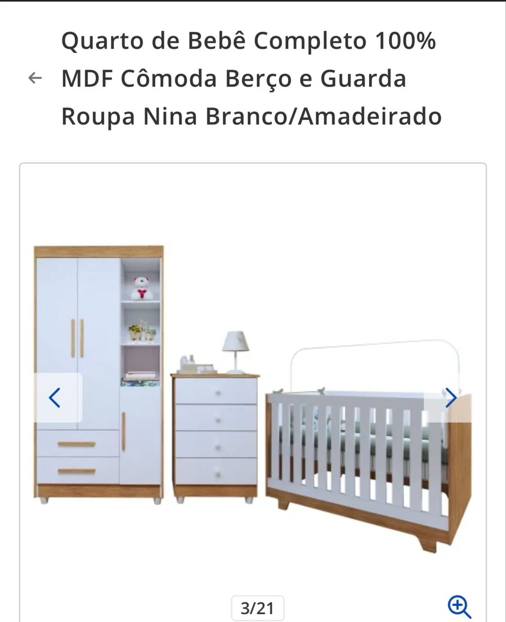 Vende se quarto de bebê completo cômoda, berço e guarda-roupa  - Foto 2