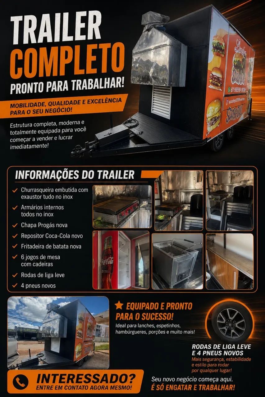 VENDE-SE QUIOSQUE / TRAILER FOOD