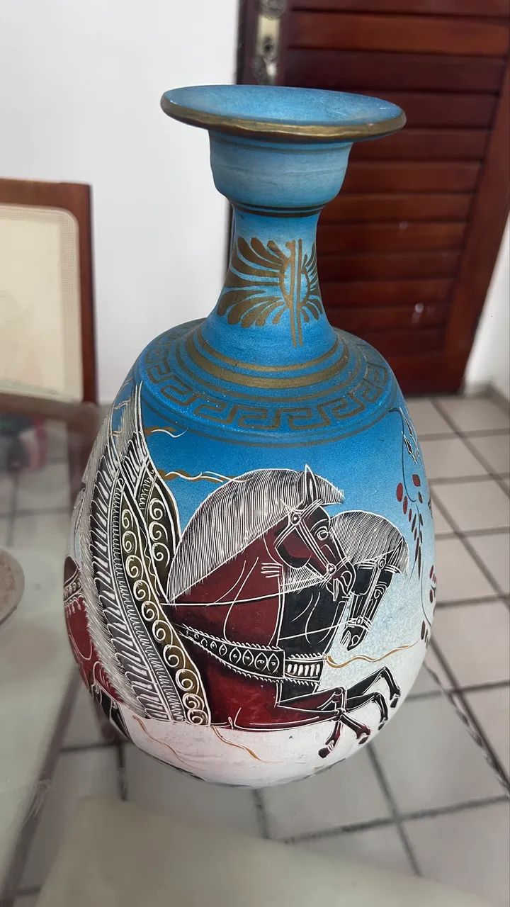Vaso grega feito a mão  - Foto 4