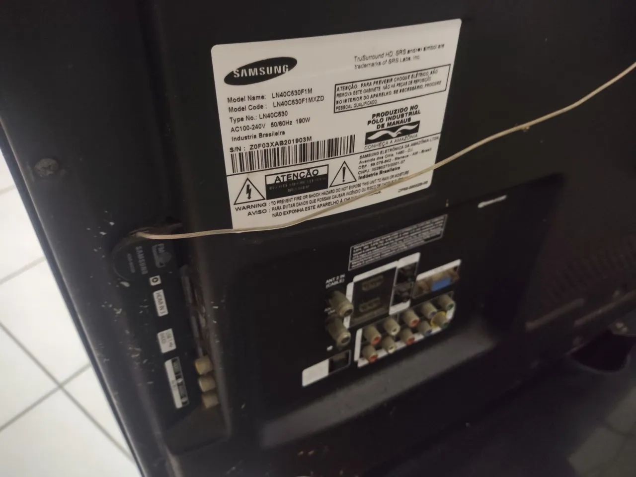 TV SANSUNG 40 POLEGADAS, NÃO É SMART E ESTÁ COM DEFEITO  - Foto 2