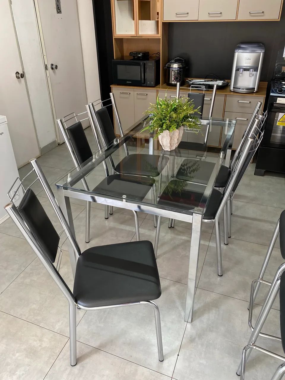 Mesa de Jantar inox com 6 cadeiras - Promoção  - Foto 2