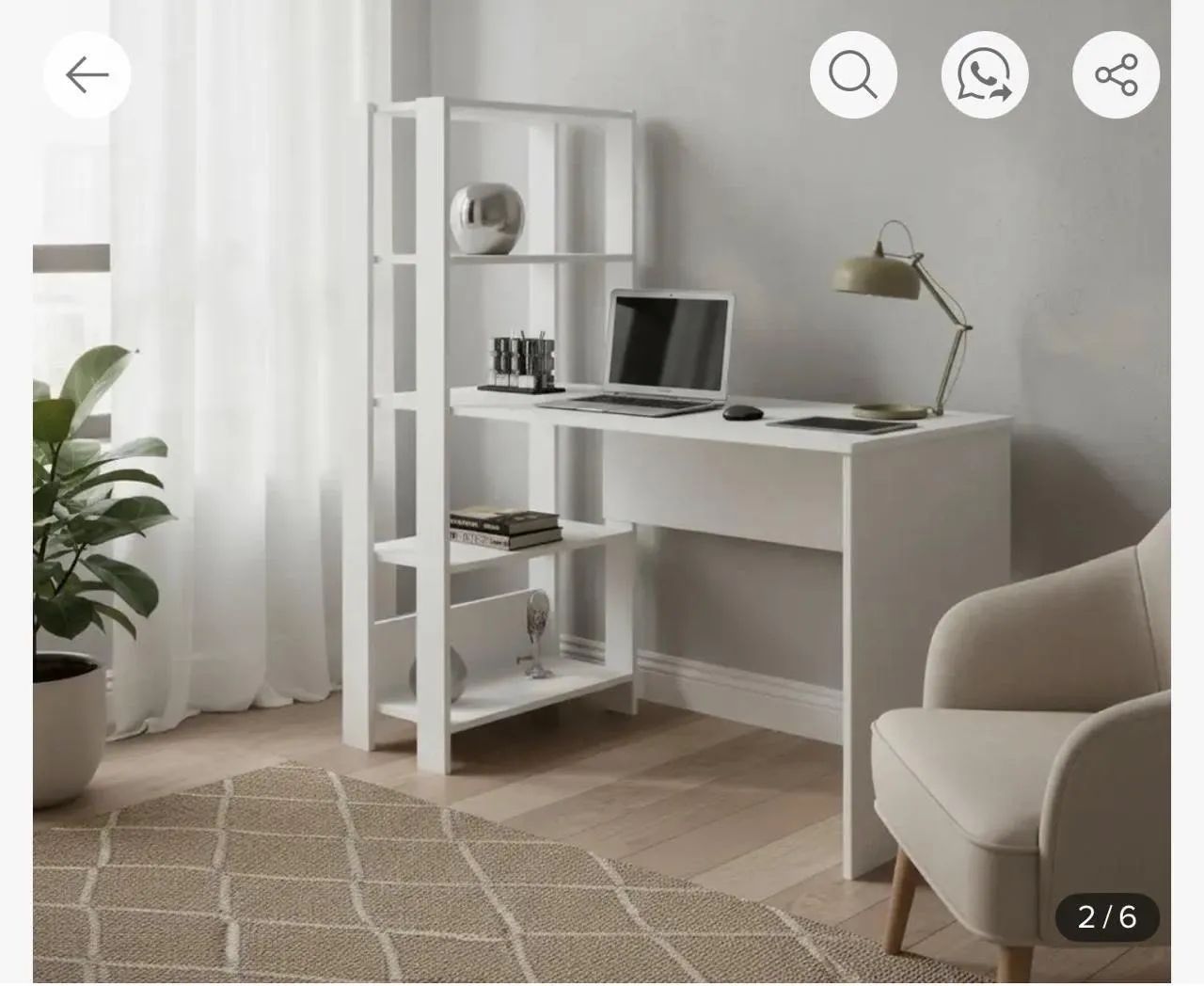Mesa com estante