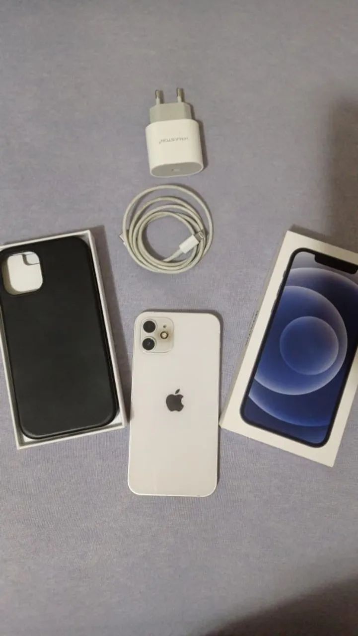 iPhone 12 Branco 128G Na Caixa Com Acessorios<br>