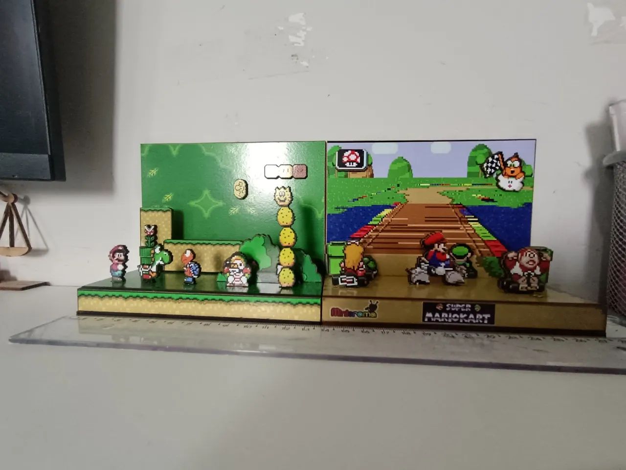 Diorama do Mario world e Mario kart - Foto 2