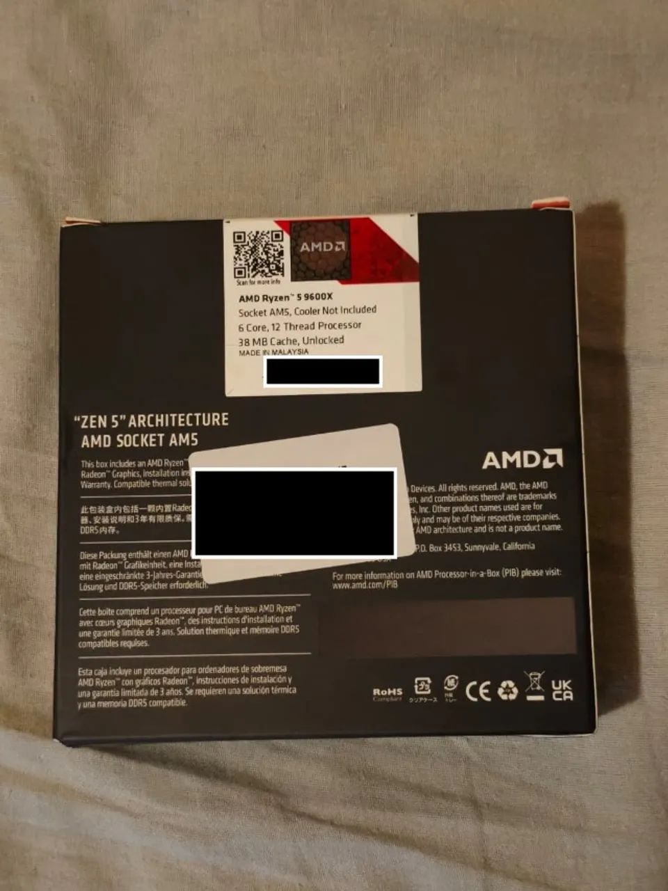 Processador AM5 Ryzen 5 9600x (NOVO) - Foto 2