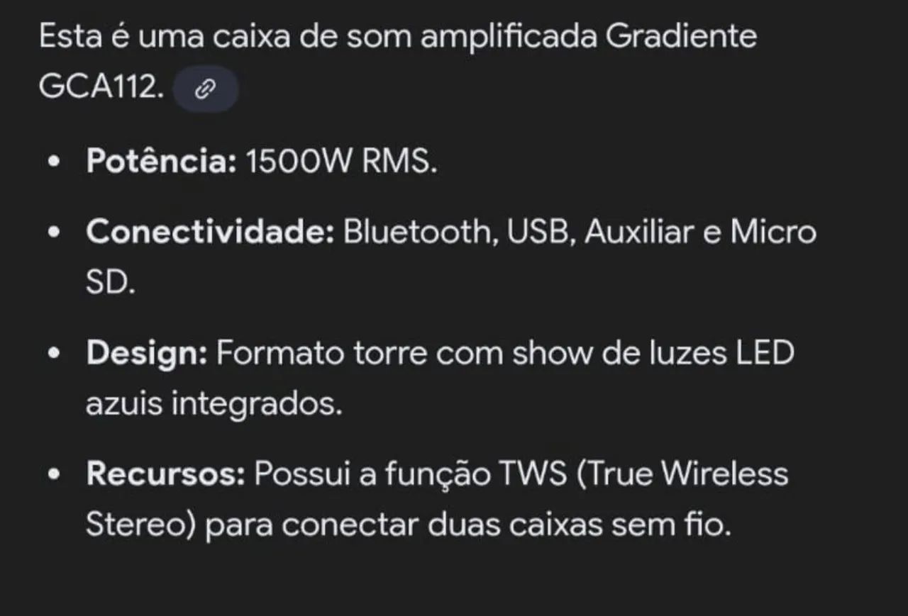 Caixa de Som Gradiente GCA112 - Foto 4