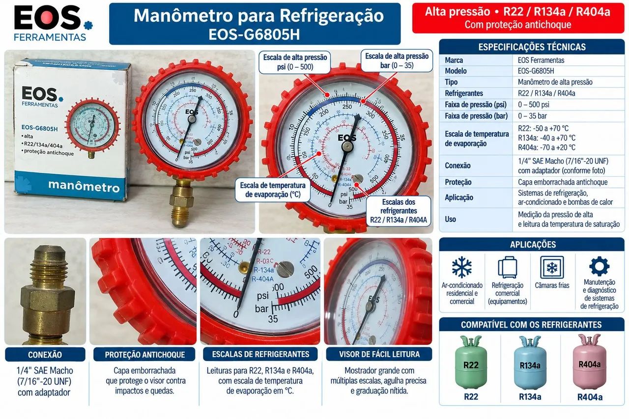 Manômetro Alta Eos