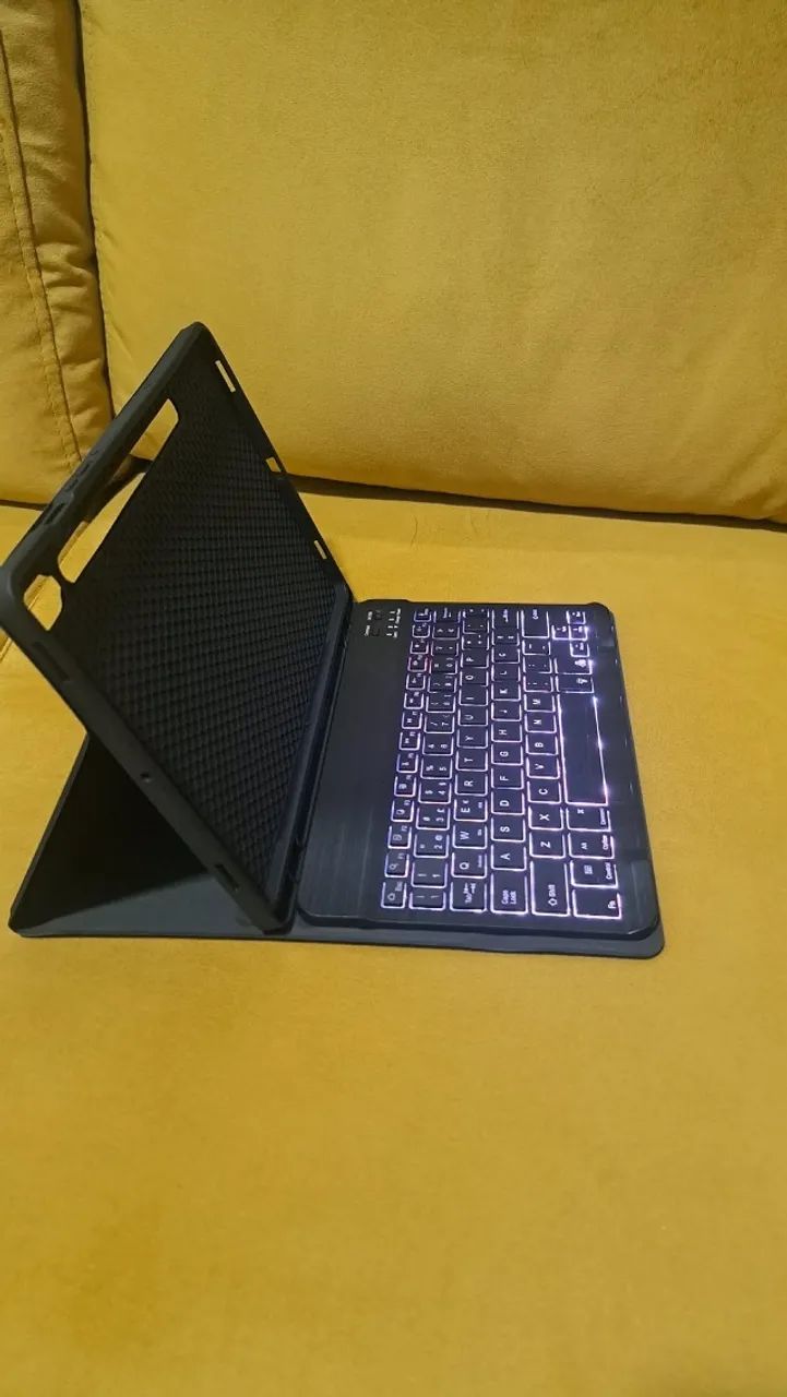 Capa Teclado Abnt Iluminado P/ Tablet Samsung Galaxy Tab S9 S9 Fe S10 Lite S10 Fe - Foto 5