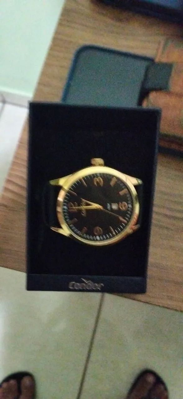 Relógio condor dourado masculino 