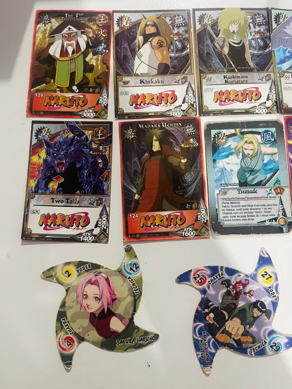 Lote de Cartas cards Naruto - Coleção Antiga 