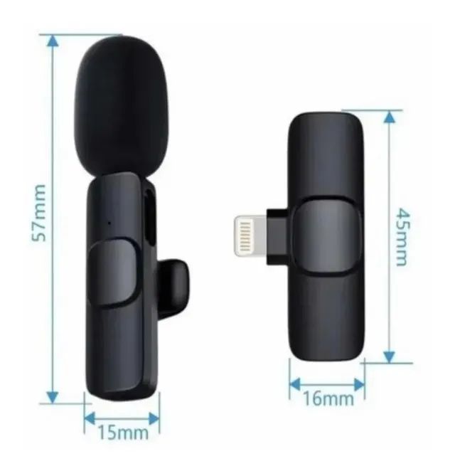 Microfone duplo De Lapela Sem Fio Para Iphone Com Alta Qualidade - Foto 5