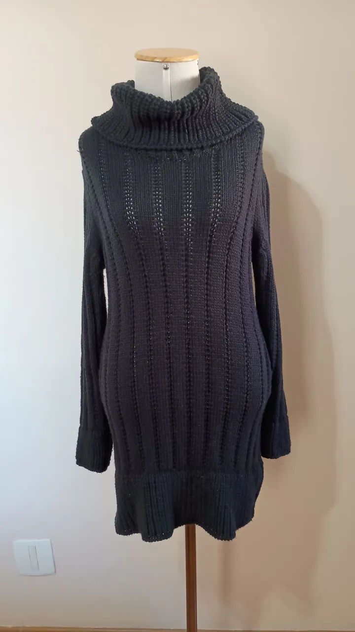 Blusa de lã preta