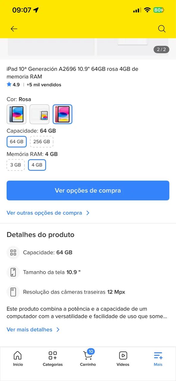 iPad 10.9 64g