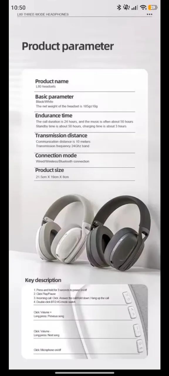 Headset gamer smailwolf L80 tri-mode - Foto 5