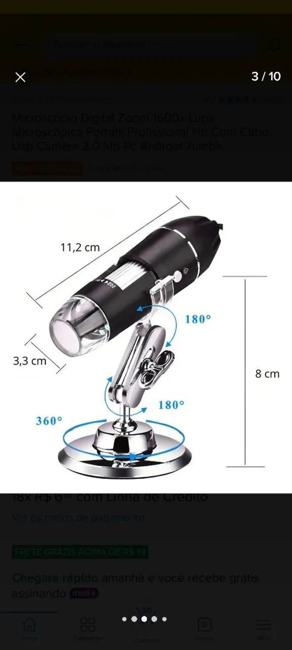 Microscópio para celular e pc - Foto 2