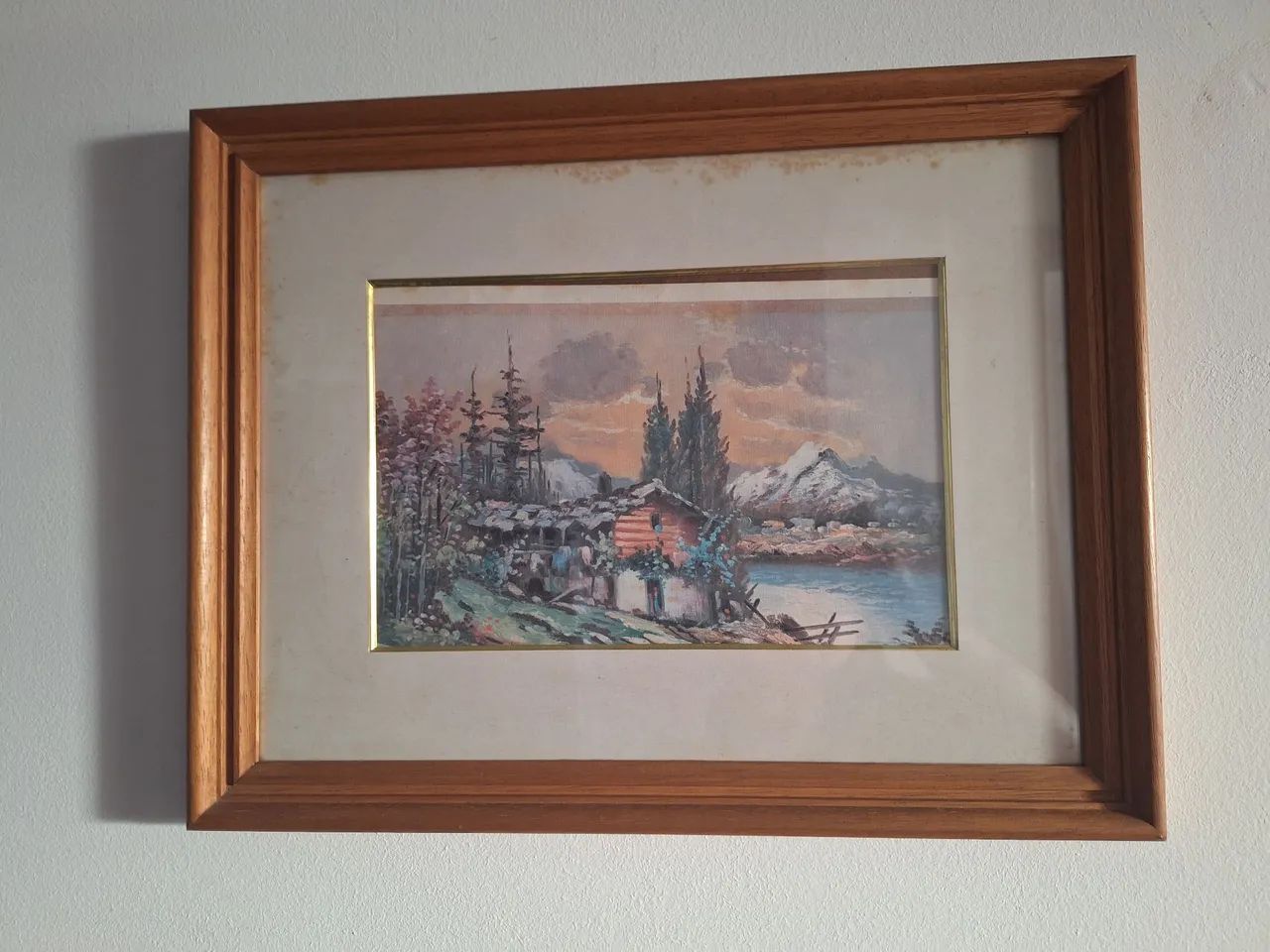 Quadro  clássico antigo paisagem