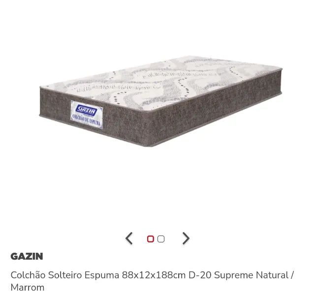 Colchão Solteiro Gazin D-20 Supreme Natural