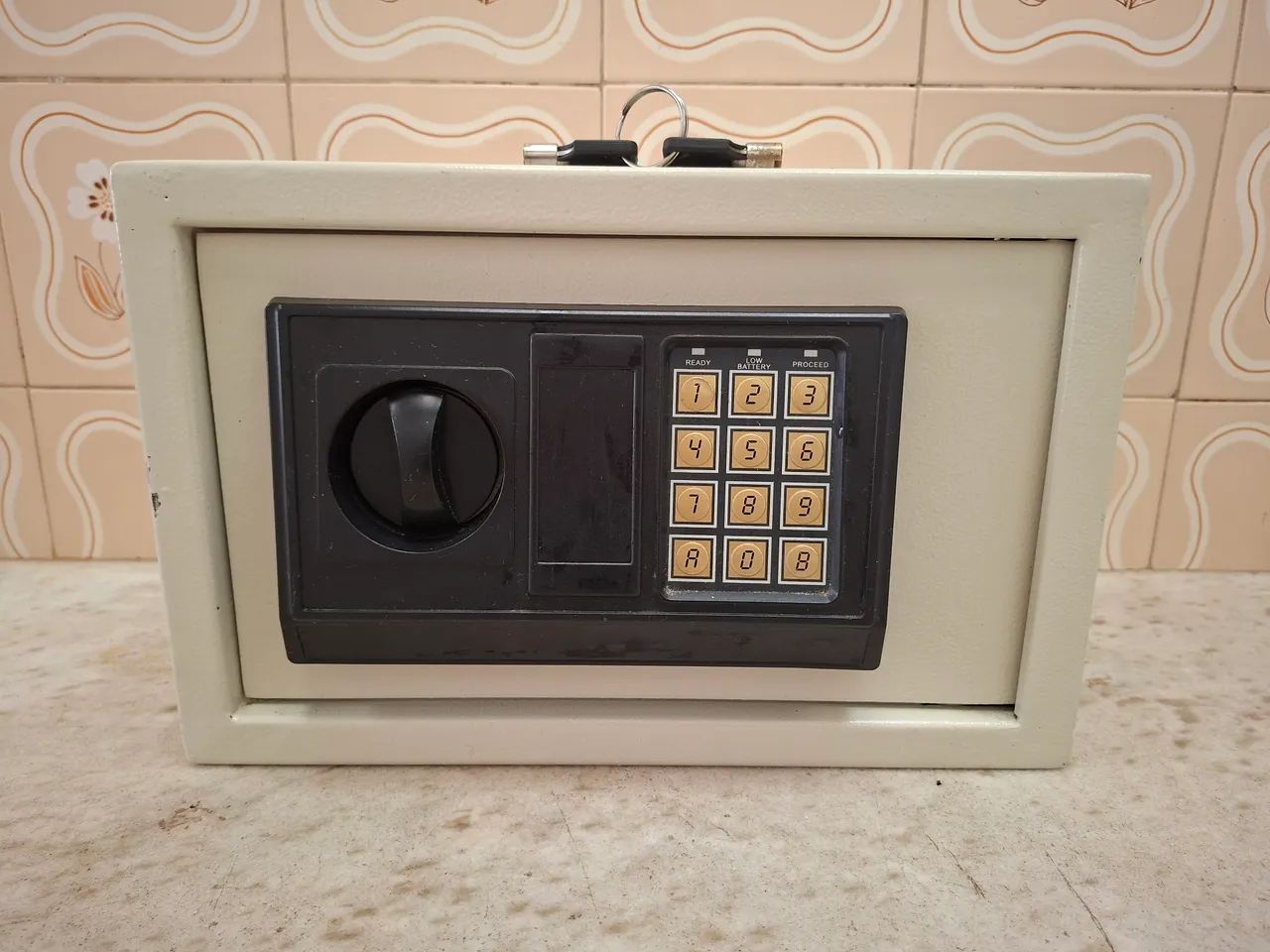 Cofre Em Aço Eletrônico Com Senha Teclado Digital e Chave 