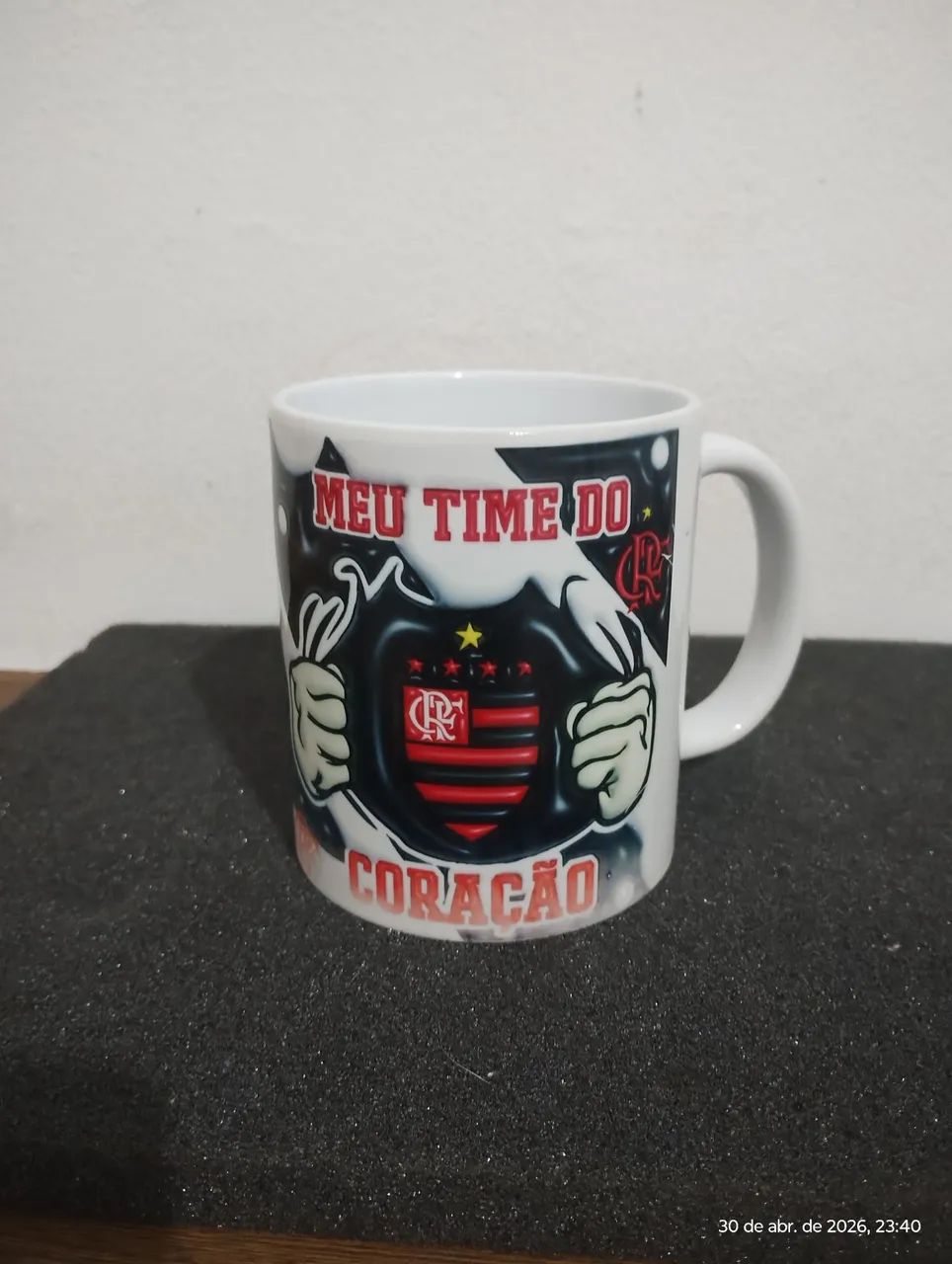 Caneca de porcelana personalizada amor ao time. - Foto 2