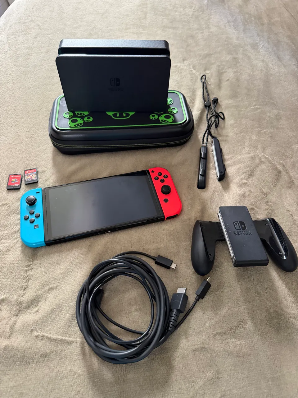 Nintendo Switch OLED Desbloqueado + SD 256GB + Controle Hall