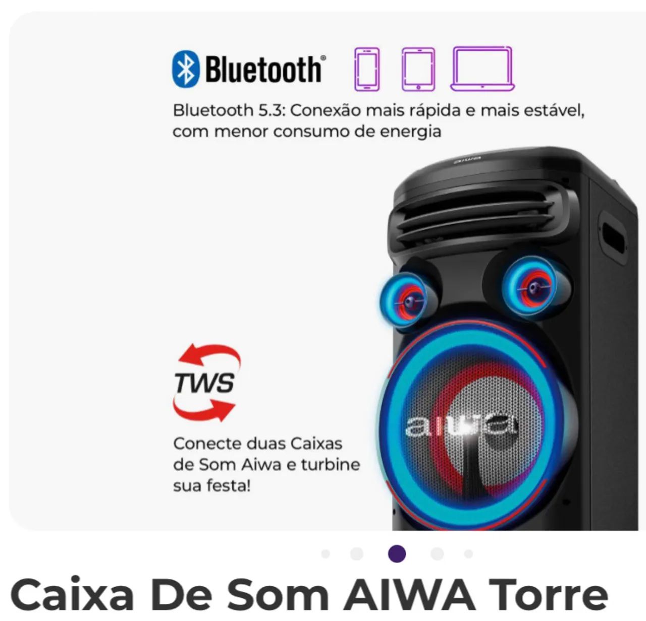 Caixa de som aiwa - Foto 5