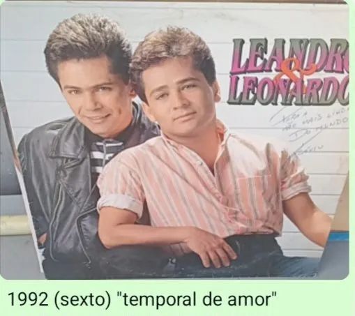 LP Leandro & Leonardo 1992 Temporal de amor/ com Encarte