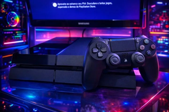 CHEGOU!!! PS4 FAT 500GB SEMINOVO - COMPLETO