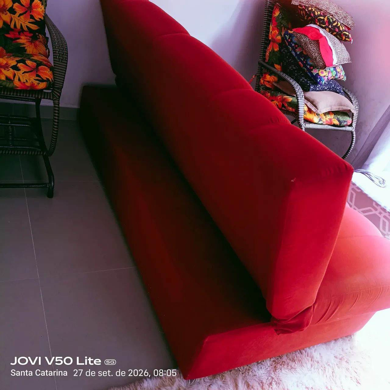 Sofá cama vermelho  - Foto 4