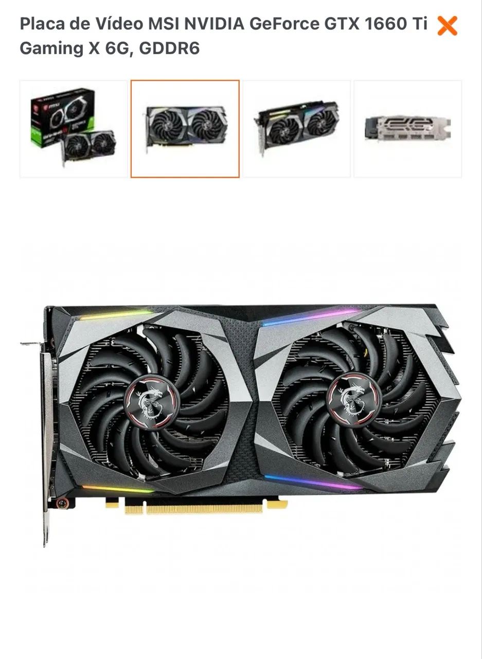 Placa de Vídeo GTX 1660TI - 6gb  - Foto 4