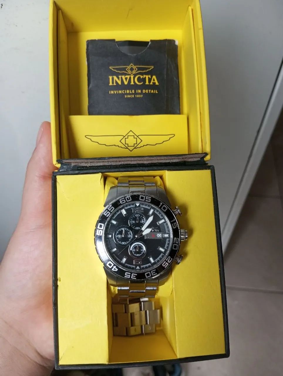 Vendo ou Troco! Relógio Invicta Specialty Cronógrafo com Caixa e Elos Extras - Foto 2