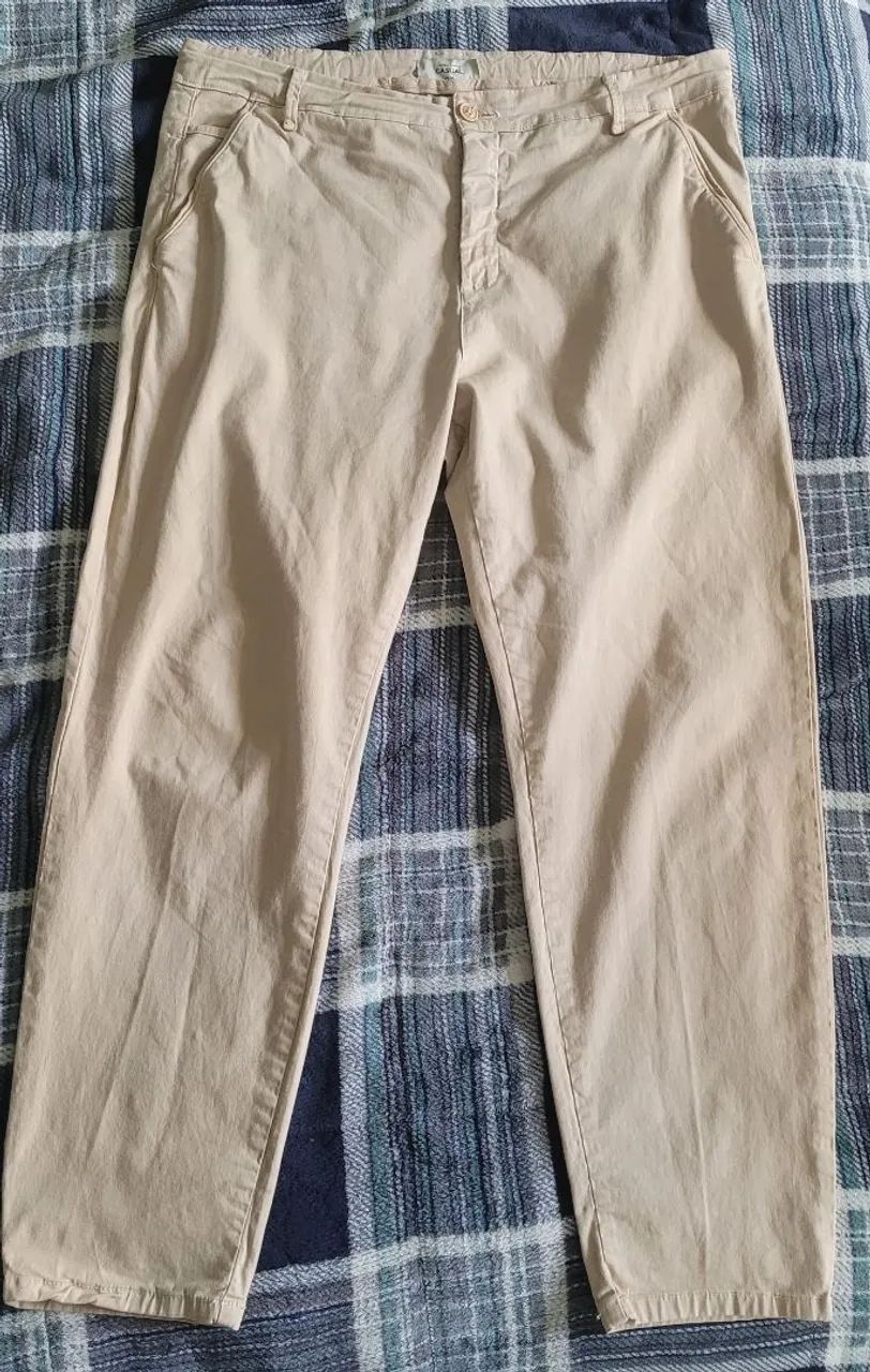 Calça Angelo Litrico Casual Slim Bege 