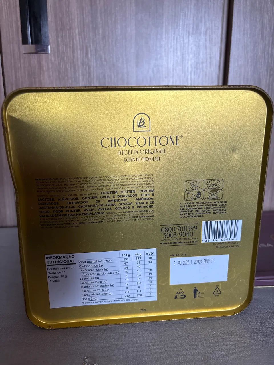 Lata embalagem panettone bauducco  - Foto 3