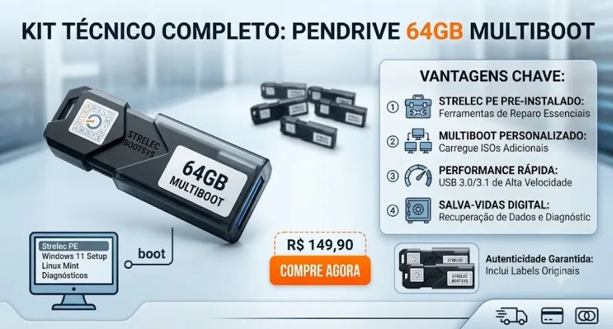 Super Pendrive 64GB Strelec MultiBoot 