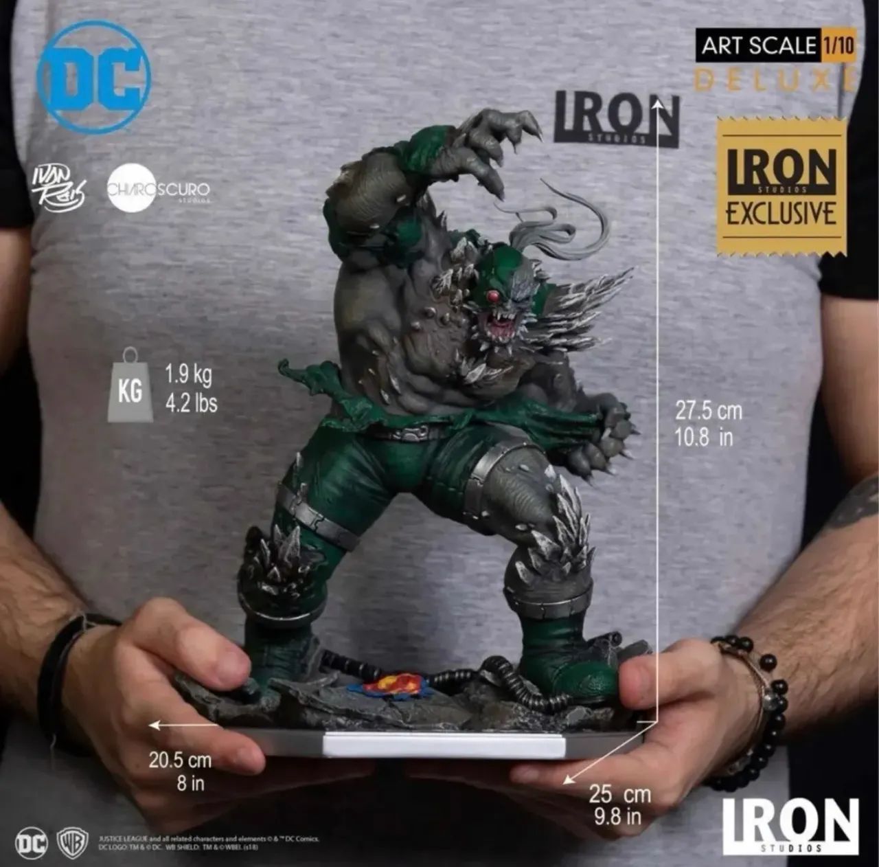 Doomsday Apocalipse Dc 1/10 Iron Studios Ccxp Exclusivo - Foto 4