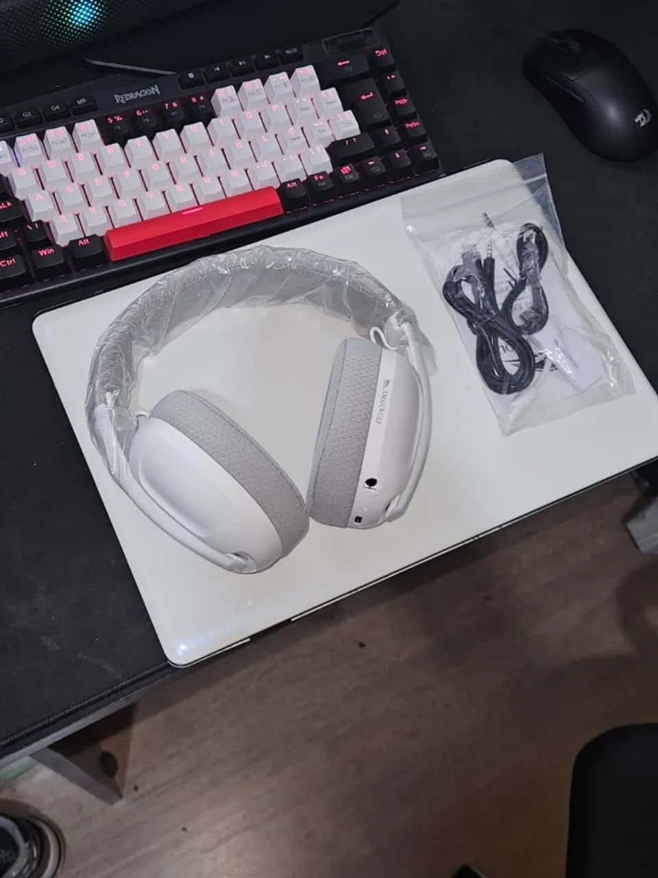 Headset Smailwolf L80 Tri-mode (Branco e preto) - Foto 2
