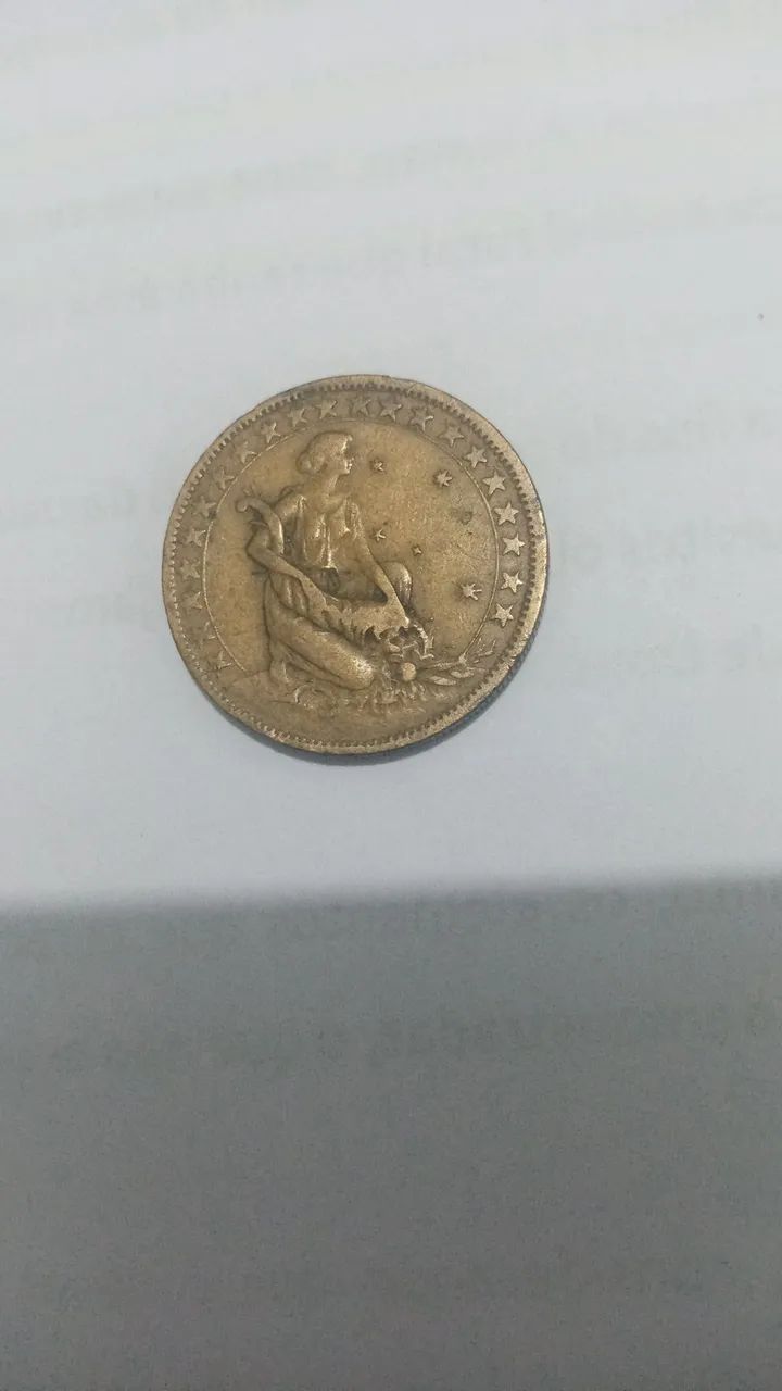 Moeda 100 réis 1871 e 1000 réis 1927 - Foto 3