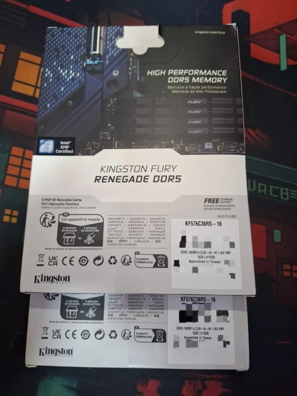 Kit Memória RAM 32GB (2x16GB) DDR5 7600MHz CL38 Kingston Fury Renegade Silver - LACRADO - Foto 4
