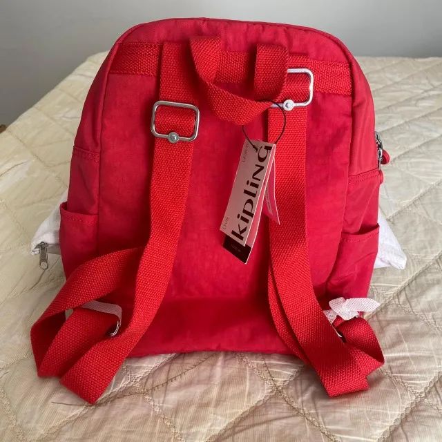 Mochila Kipling Vermelha - Pequena - ORIGINAL - Foto 3