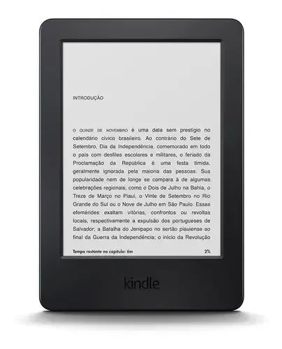 Leitor Amazon Kindle 7 Geração semi novo + capa original azul